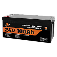 Акумулятор літієвий LP LiFePO4 з Bluetooth 24 вольт 100 ампер 2560Wh Smart BMS 100А для ДБЖ безперебійника, фото 4
