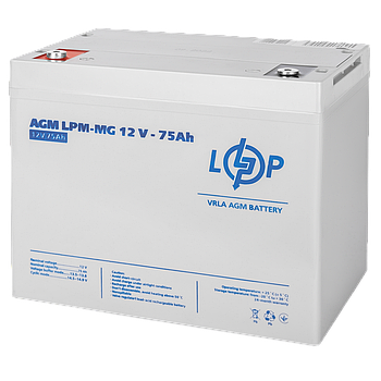Акумулятор мультигелевий LPM GEL 12 вольт 75 ампер для котла для ДБЖ безперебійника, гелева батарея для дома