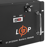 Акумулятор літієвий LP LiFePO4 48 вольт 230 ампер (11776Wh) (Smart BMS 200A) з LCD RM метал, фото 5