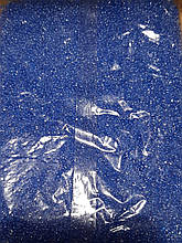 Бісер дрібний №12 Прозорий із синьою серединкою 450 грам