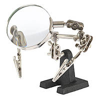 Комплект для паяння зажим лупа третя рука VOREL-73500