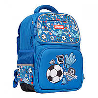 Рюкзак шкільний напівкаркасний S-105 Football синій 1 Вересня 558307