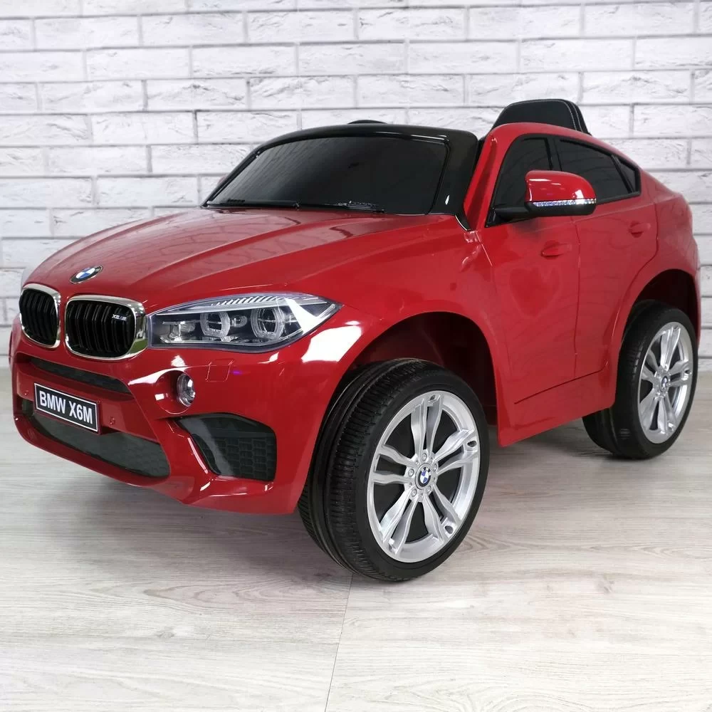 Дитячий електромобіль на акумуляторі BMW X6 JJ2199 з пультом радіокерування для дітей 3-8 років червоний