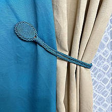 Магніт-підхват для штор, кант овал бирюза