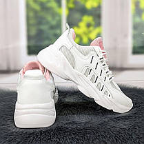 Кросівки жіночі білі з рожевим на пінковій підошві 4197, фото 4