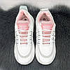 Кросівки жіночі білі з рожевим на пінковій підошві 4197, фото 8