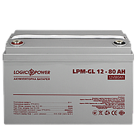 Акумулятор гелевий LPM GEL 12 вольт 80 ампер для інвертора для резервного живлення квартири безперебійника, фото 7