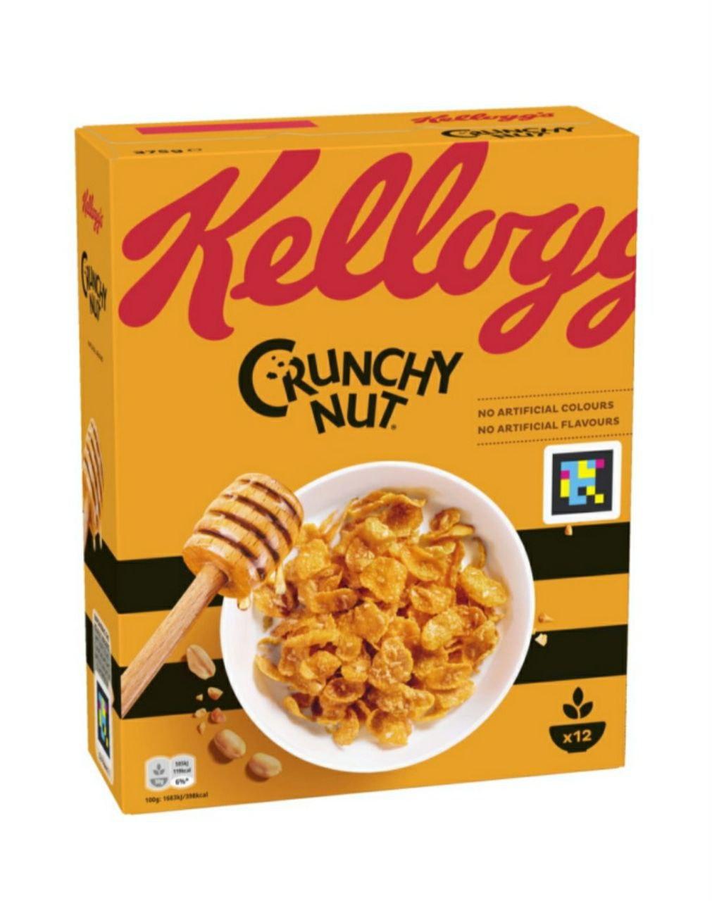 Американський сухий сніданок Kellogg's crunchy nut 375 г