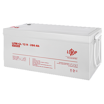 Акумулятор гелевий LPM GEL 12 вольт - 280 ампер для інвертора для резервного живлення квартири ДБЖ безперебійника