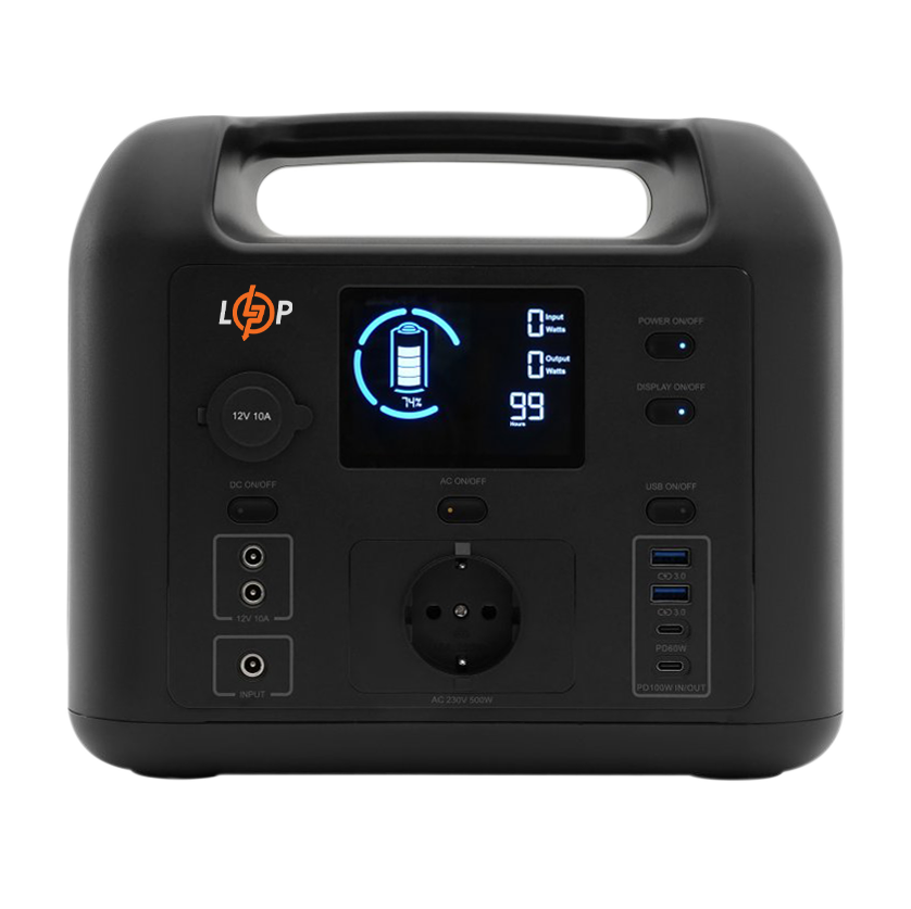 Зарядна станція LP CHARGER 500 багатофункціональна станція для заряджання мобільних пристроїв 500W 518Wh