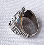 Перстень "Квітка папороті " з чорнінням ( без чорніння) срібло 925 проби, фото 3