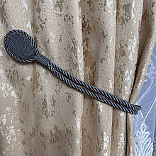 Магніт-підхват для штор, кант овал графіт