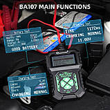 ТЕСТОР АВТОМОДИЛЬНИХ АКБ 12V Battery Tester BA107 QUICLYNKS, фото 6