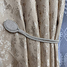 Магніт-підхват для штор, кант овал кремовий