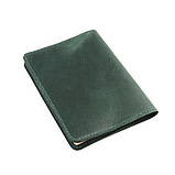 Обкладинка для паспорта натуральна шкіра Crazy horse LQ 101170 (Зелений), фото 2