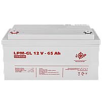 Акумулятор гелевий LPM GEL 12 вольт 65 ампер для котла для резервного живлення квартири ДБЖ безперебійника, фото 5
