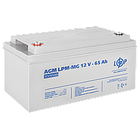 Акумулятор мультигелевий LPM GEL - 12 вольт 65 ампер для будинку для інвертора для резервного живлення квартири безперебійника, фото 3