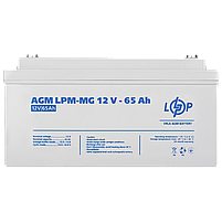 Акумулятор мультигелевий LPM GEL - 12 вольт 65 ампер для будинку для інвертора для резервного живлення квартири безперебійника, фото 4