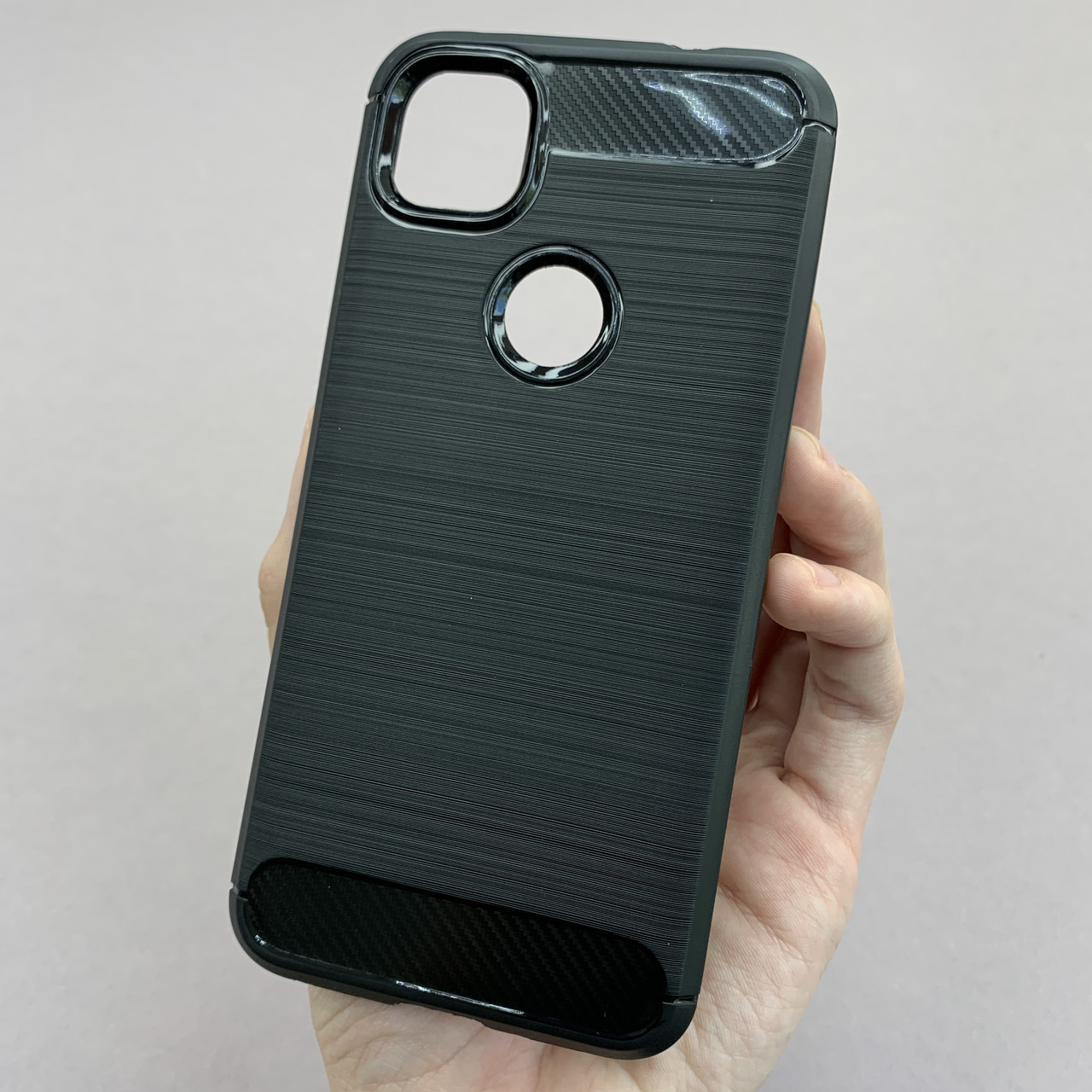 Чохол для Google Pixel 4A чохол бампер карбон на телефон гугл піксель 4а чорний pls