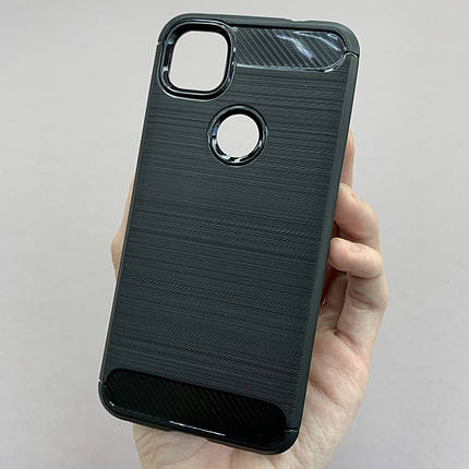 Чохол для Google Pixel 4A чохол бампер карбон на телефон гугл піксель 4а чорний pls, фото 1