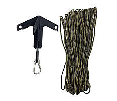 Гак (кішка) малий 90х90х1,5 мм, карабін, мотузка 20 м