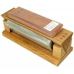 Набір водних точильних камінів Hanakumagawa / Ханукамагава 250/ 1000/ 4000 grit на підставці (Японія)