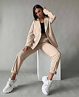 Стильный классический женский Костюм брюки+пиджак Ткань: костюмка Размер 42-44, 46-48, 50-52