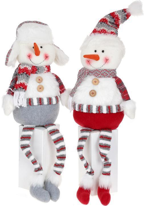 Набір 2 м'які іграшки "Веселі Сніговики" 22х13х59см greenpharm, фото 1