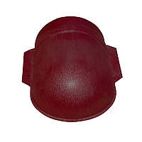 Заглушка (закінчення) конька напівкруглого штампована, матова RAL 3005 темно-червона