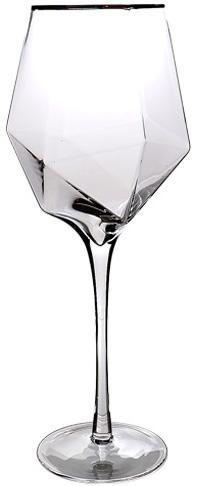 Набір 6 фужерів Facets "Brighton" для вина 650мл greenpharm greenpharm , скло із золотим кантом, фото 1