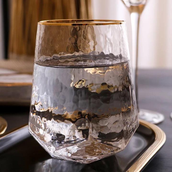 Набір 6 склянок Facets "Blur" 520мл greenpharm greenpharm , скло із золотим кантом, фото 1