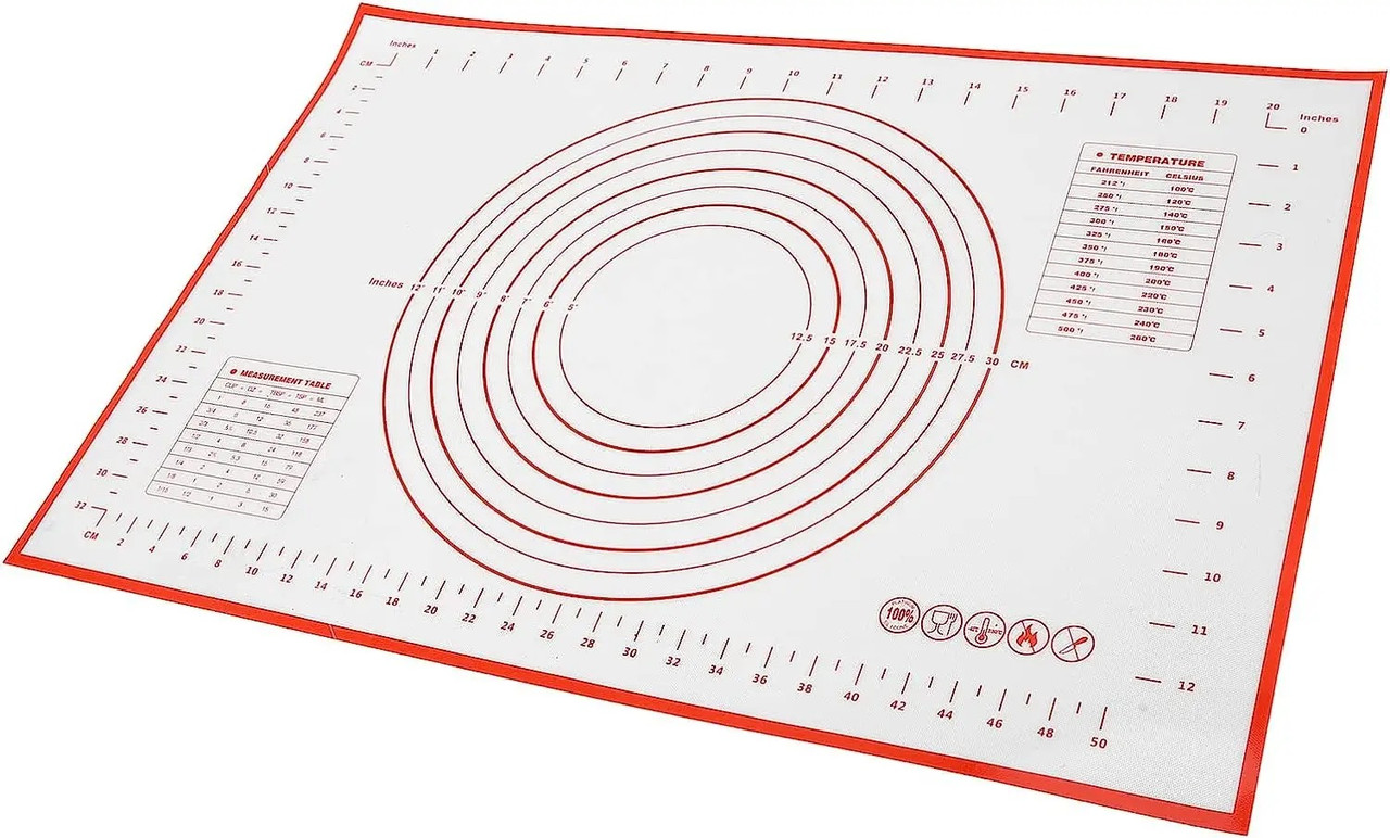 Килимок для розкочування тіста та випічки силіконовий