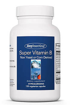 Allergy Research Super Vitamin B/ Супер вітаміни групи Б комплекс 120 кап. Придатний до 12.2025. BX924