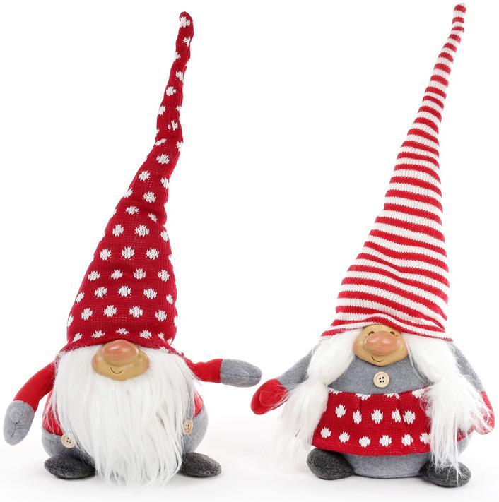 Набір 2 новорічні м'які іграшки "Домовий" 22х16х52см greenpharm, фото 1