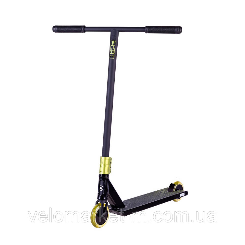 Самокат трюковий Hipe H5 Black/lime, фото 1
