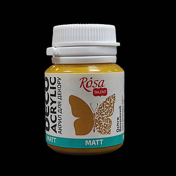 Фарба акрилова матова для декору 20 мл, ROSA Acrylic DECO 05, Вохряна
