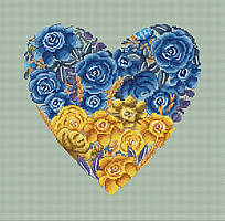 Набір для вишивки хрестиком Комод "Квітуче Серце" (VB-002N-R)