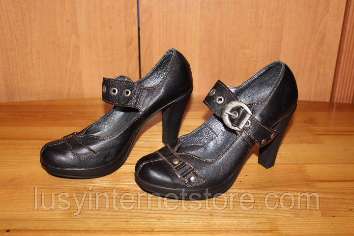 Туфли женские на каблуке с перепонкой модель Т1К19 - фото 6 - id-p332071593