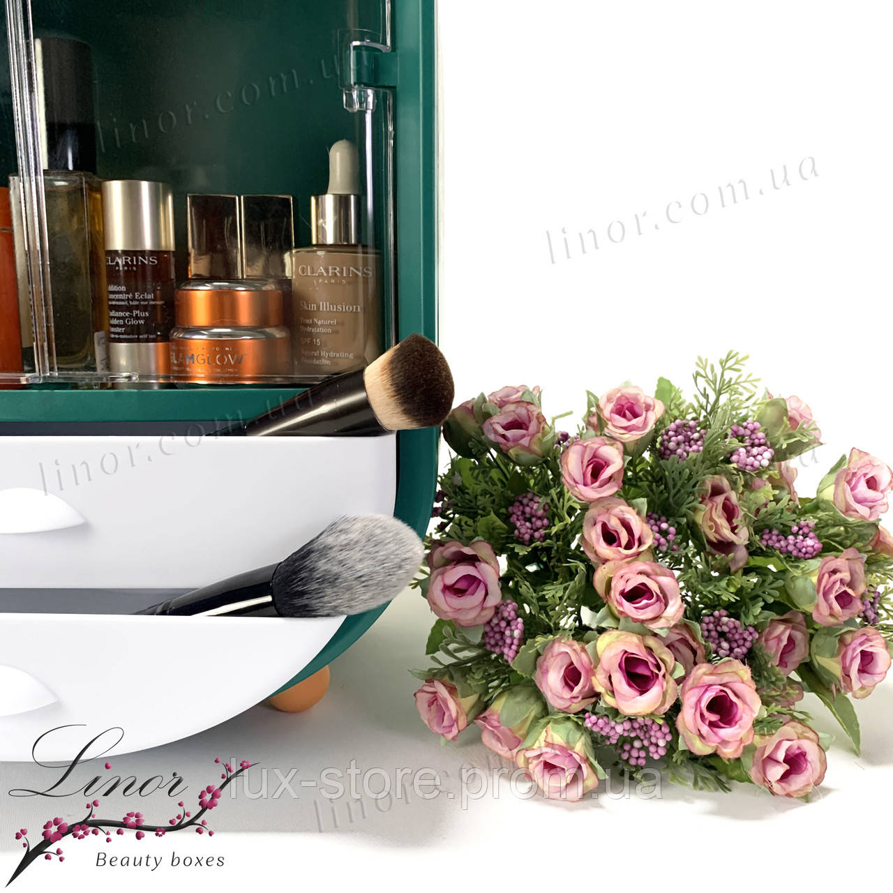 Beauty box "Amelia" 3 секции (Зелёный) d - фото 7 - id-p1907741647