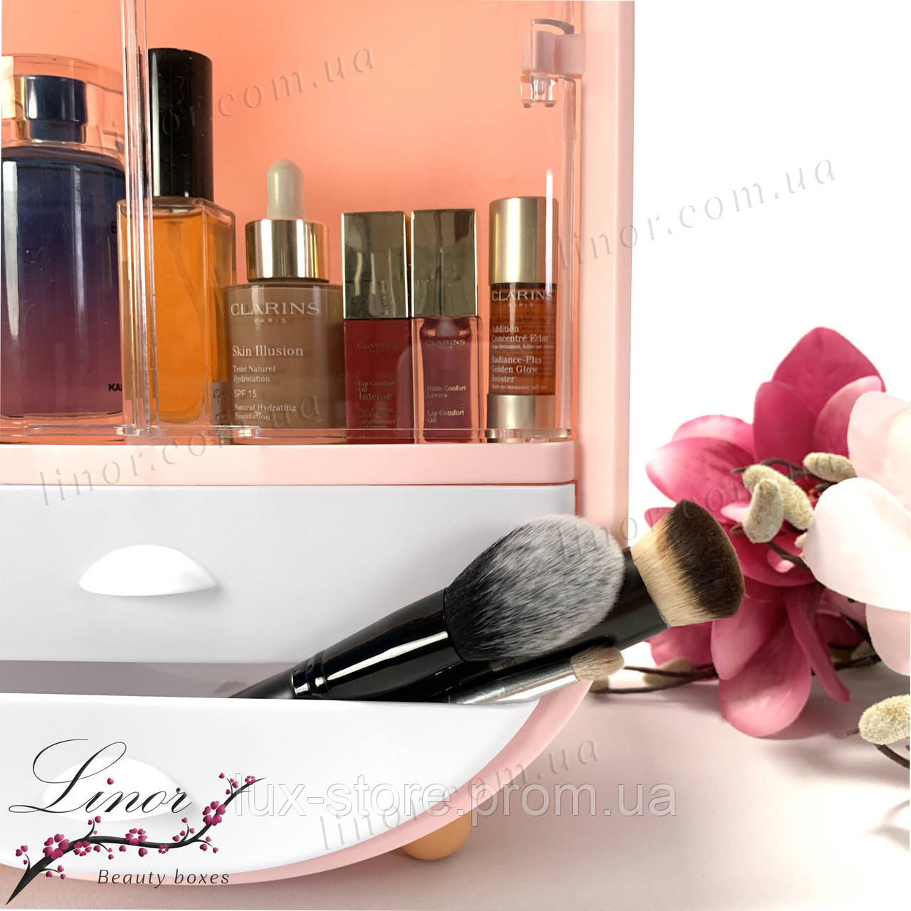 Beauty box "Amelia" 3 секции (Розовый) d - фото 4 - id-p1907741648