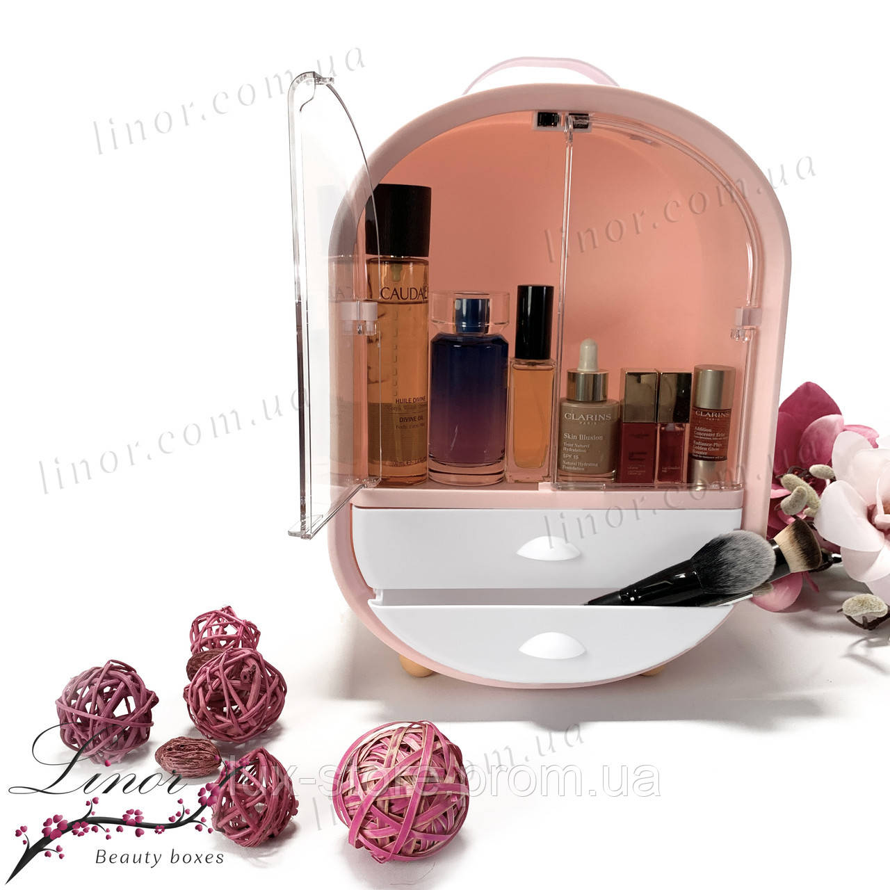 Beauty box "Amelia" 3 секции (Розовый) d - фото 8 - id-p1907741648