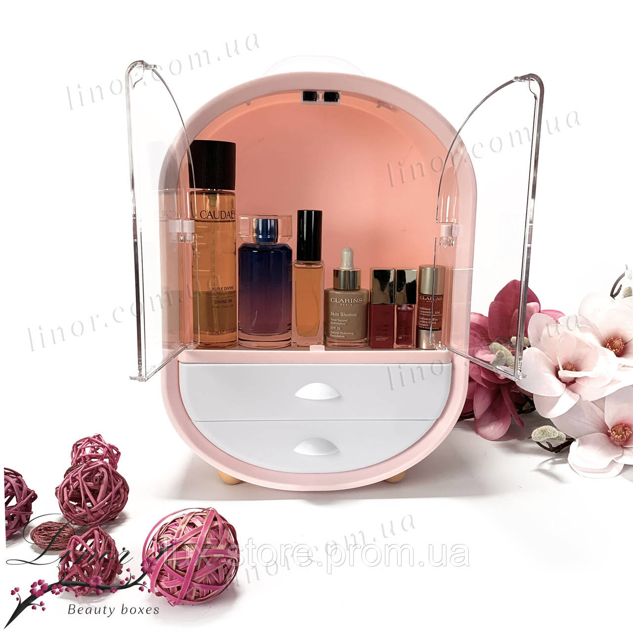 Beauty box "Amelia" 3 секции (Розовый) d - фото 9 - id-p1907741648