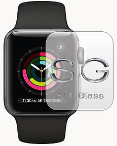 Бронеплівка для Apple Watch 38 mm (2шт на екран) зносостійка поліуретанова SoftGlass