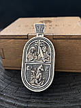 Срібна підвіска з Миколою Чудотворцем та молитвою «Отче наш», фото 3