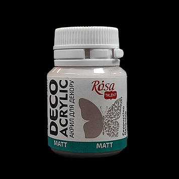 Фарба акрилова матова для декору 20 мл, ROSA Acrylic DECO 18, Капучіно