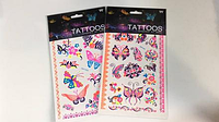 Переводное тату цветное флуоресцентное TATTOOS Temporary art tattoo