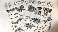 Флеш-тату узоры черные Temporary tattoos