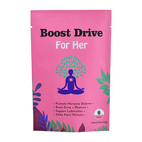 Зволожуючі вагінальні капсули Boost Drive For Her, 6 шт/упаковка, фото 2