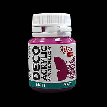 Фарба акрилова матова для декору 20 мл, ROSA Acrylic DECO 21, Маджента