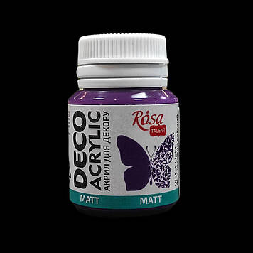 Фарба акрилова матова для декору 20 мл, ROSA Acrylic DECO 23, Світло-фіолетова